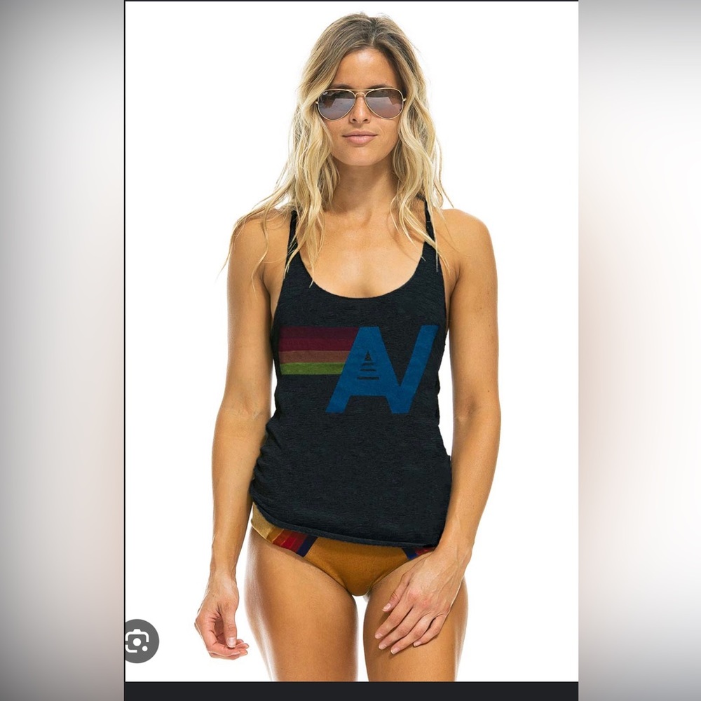 SOLD OUT- Aviator Nation Charcoal Tank Top XS NWT
